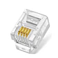 100 unidades conector 6P4C RJ11/14 macho  - Miniatura 1