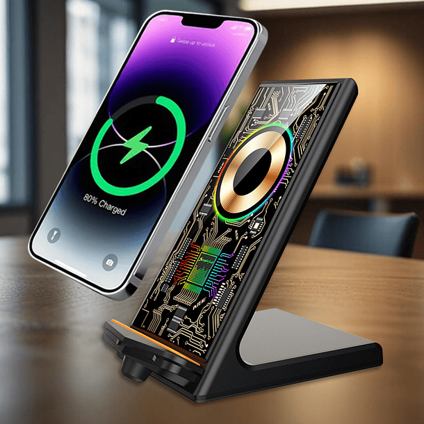 Cargador inlamabrico tipo stand 15W Bestlink  2