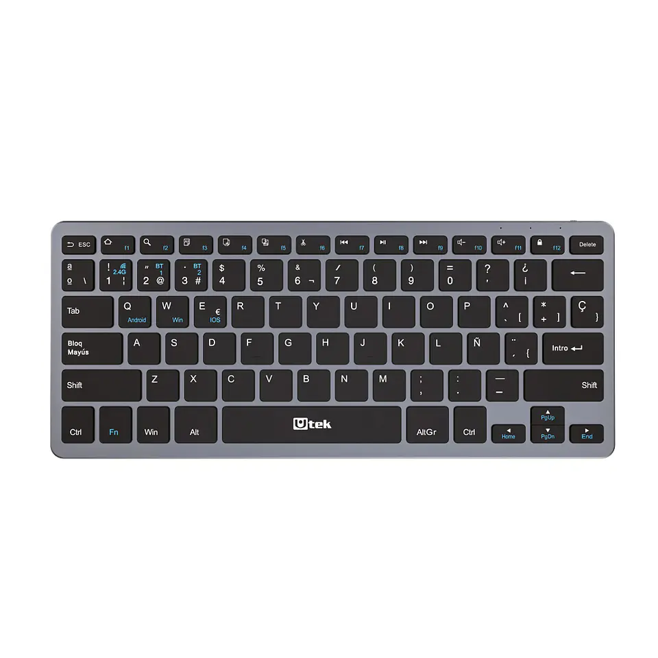 Teclado inalambrico bluetooth y 2.4GHZ ultradelgado UTEK  1