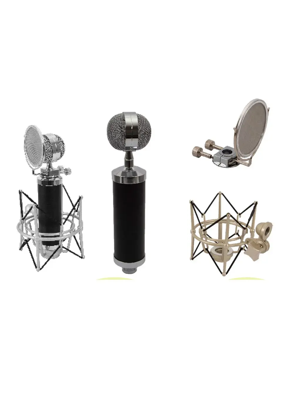 Kit microfono de estudio con soporte araña philco  2