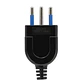 Enchufe macho vertical 2P + Tierra Philco negro  - Miniatura 1