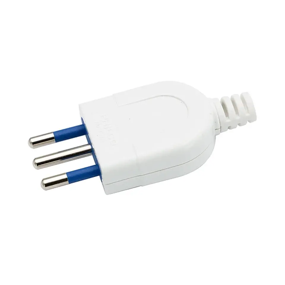 Enchufe Macho Vertical Blanco Philco 2P+T 79304 2500w 3