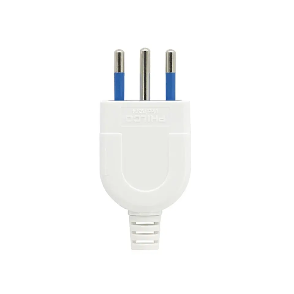 Enchufe Macho Vertical Blanco Philco 2P+T 79304 2500w 1