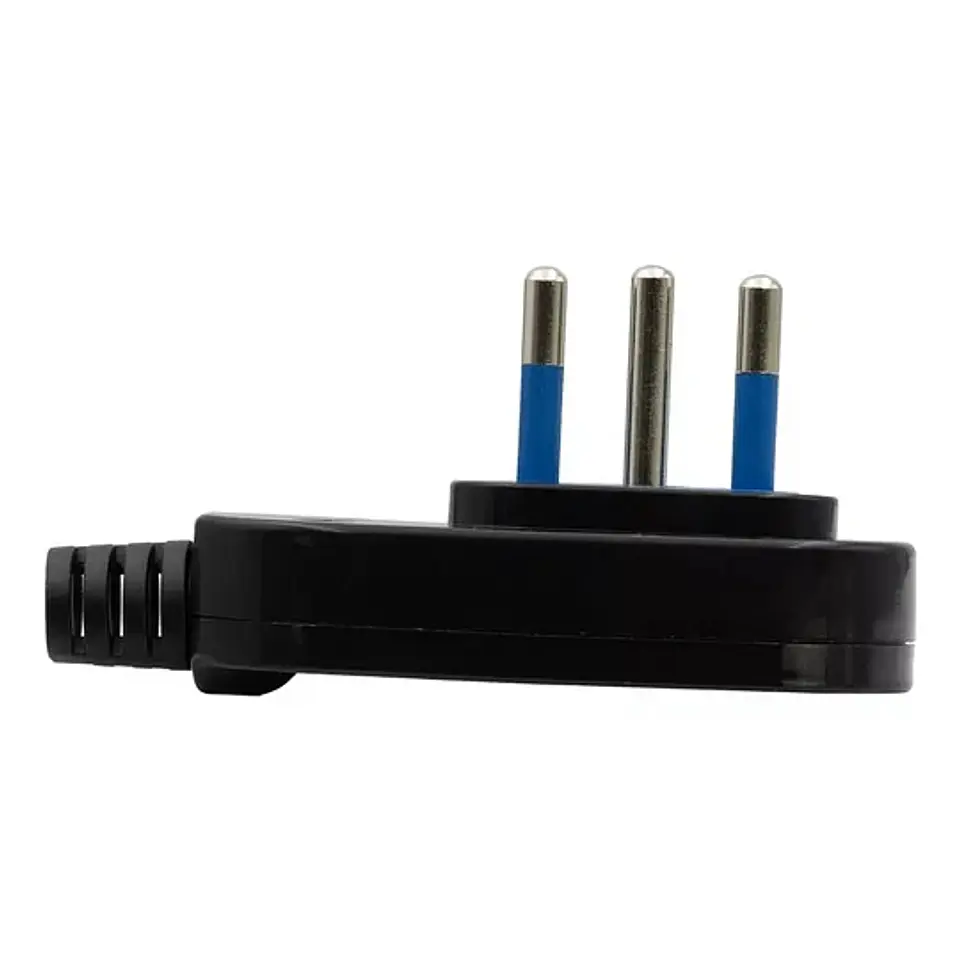 Enchufe macho horizontal 2P + Tierra Philco negro  2