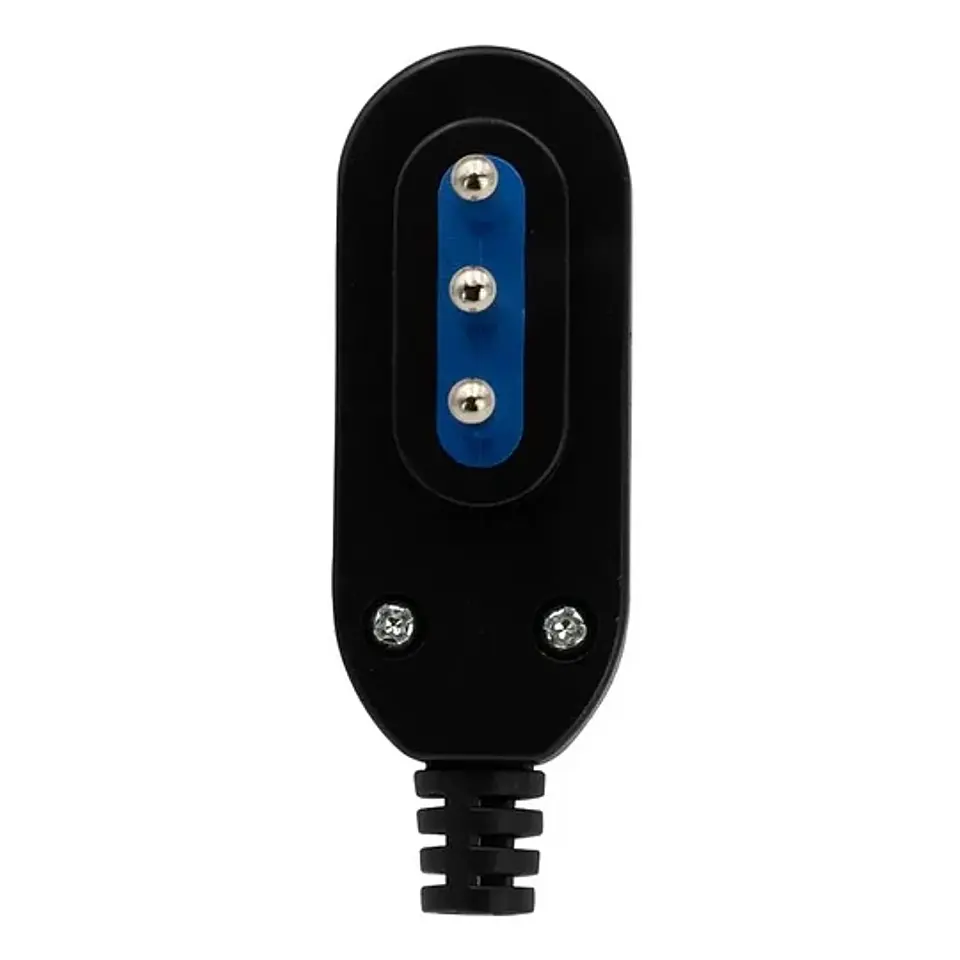 Enchufe macho horizontal 2P + Tierra Philco negro  3