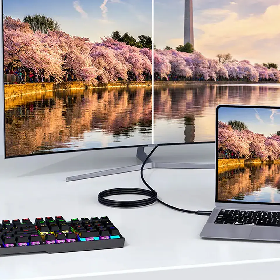 Cable USB C a Displayport 4K 60Hz con cable 1,8 M 2