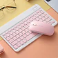 Teclado con mouse bluetooth recargable Rosado - Miniatura 3