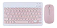 Teclado con mouse bluetooth recargable Rosado - Miniatura 1