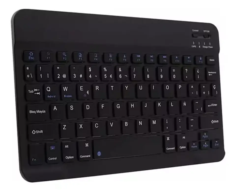 Teclado con mouse bluetooth recargable Negro 2