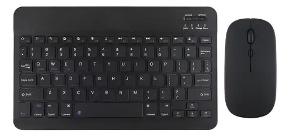 Teclado con mouse bluetooth recargable Negro 1