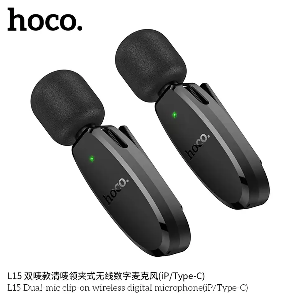 Microfono dual hoco L15 iphone y tipo C  2