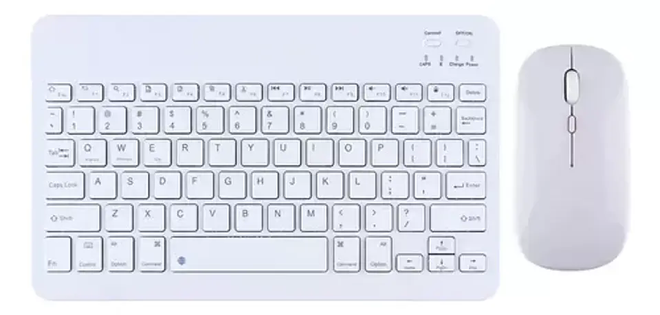 Teclado con mouse bluetooth recargable Blanco 1