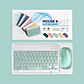 Teclado con mouse bluetooth recargable verde Agua - Miniatura 3