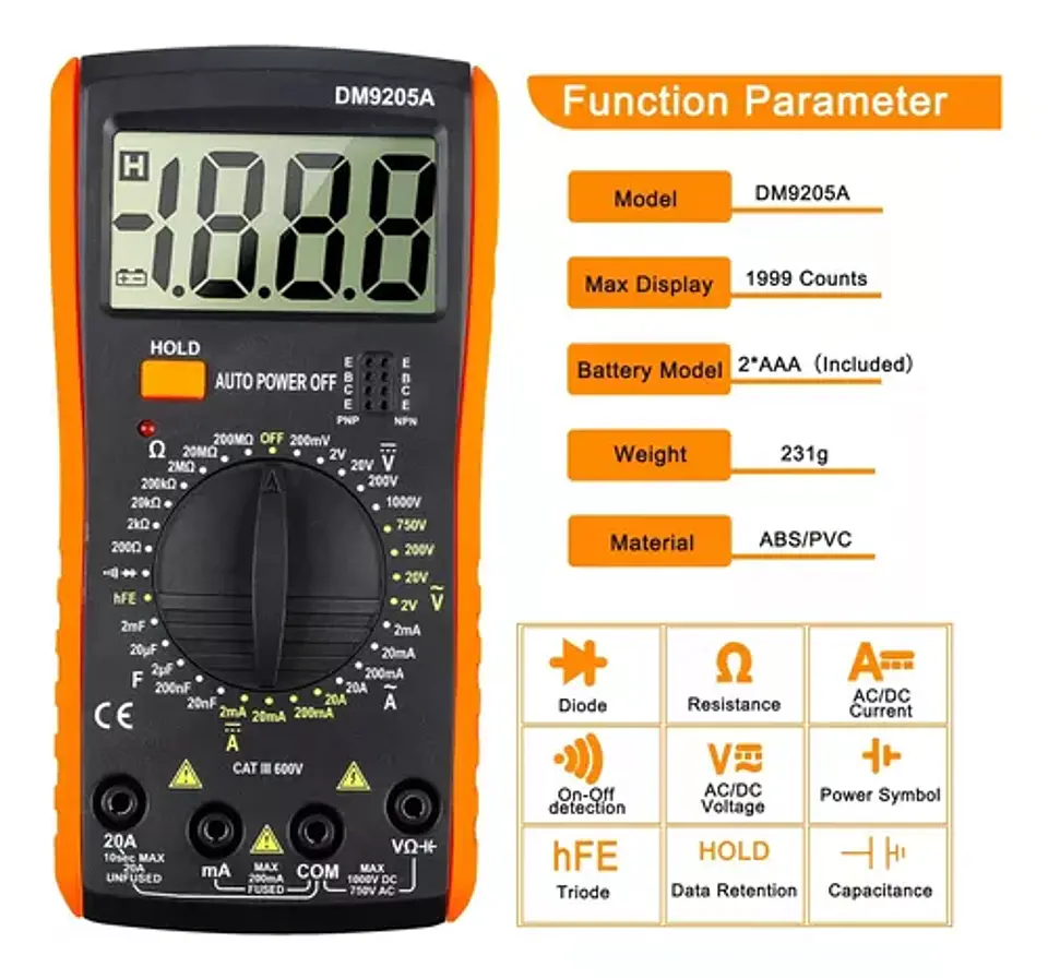 Multi-tester digital multimetro technics  6