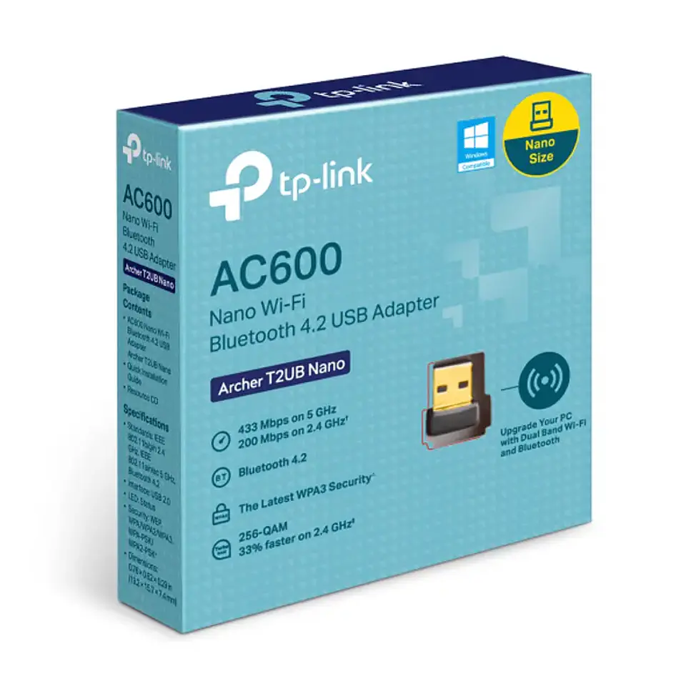 Adaptador NANO AC600 WIFI BLUETOOTH 4.2 TP-LINK  3