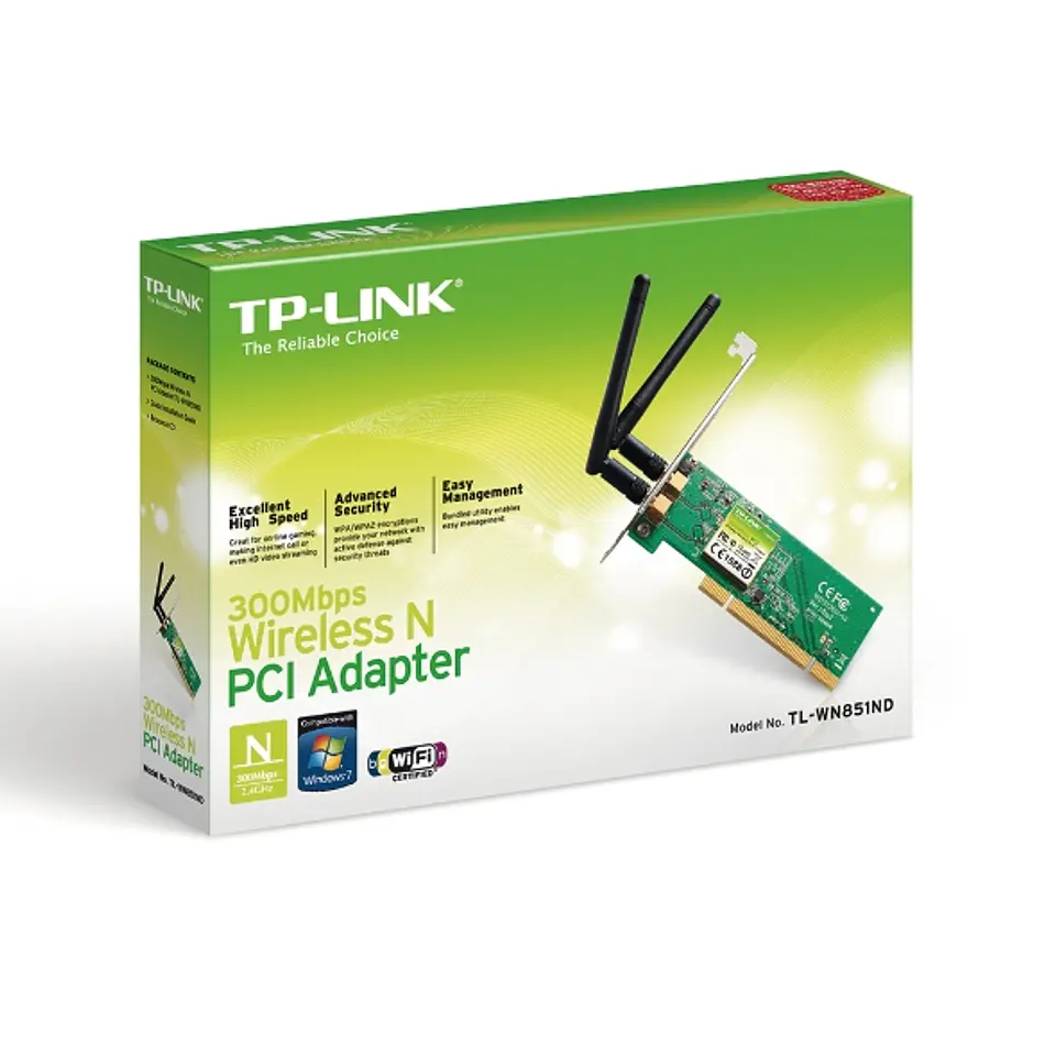Adaptador de RED PCI inalámbrico N TL-WN851DN TP-LINK  2