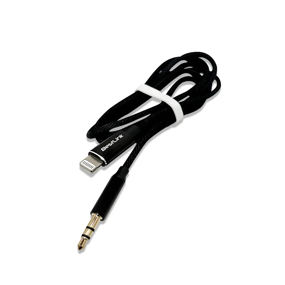 Cable de audio Jack 3.5 a lightning 1 MT  3