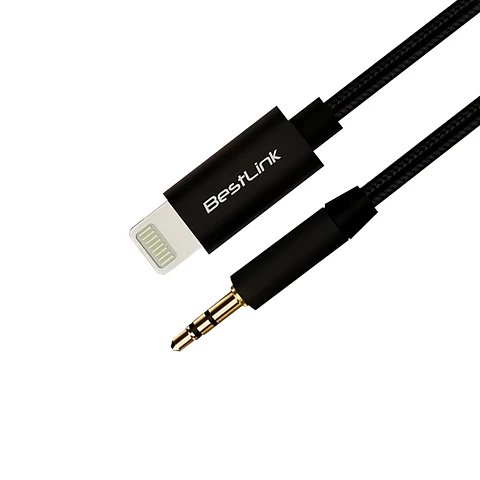 Cable de audio Jack 3.5 a lightning 1 MT 