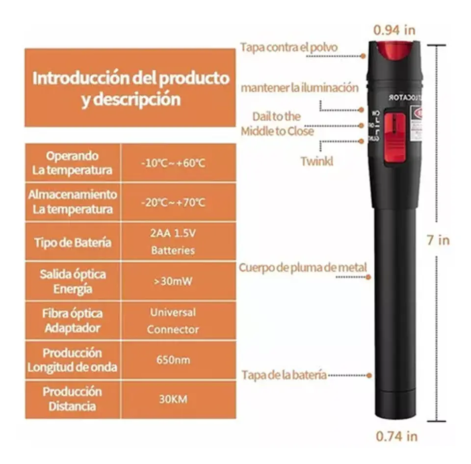 Láser Localizador Probador De Fallas Fibra Óptica  6