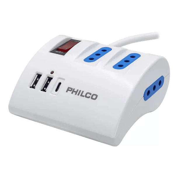 Extension de escritorio 1.5 metros 2USB + 1C + 3T PHILCO  1