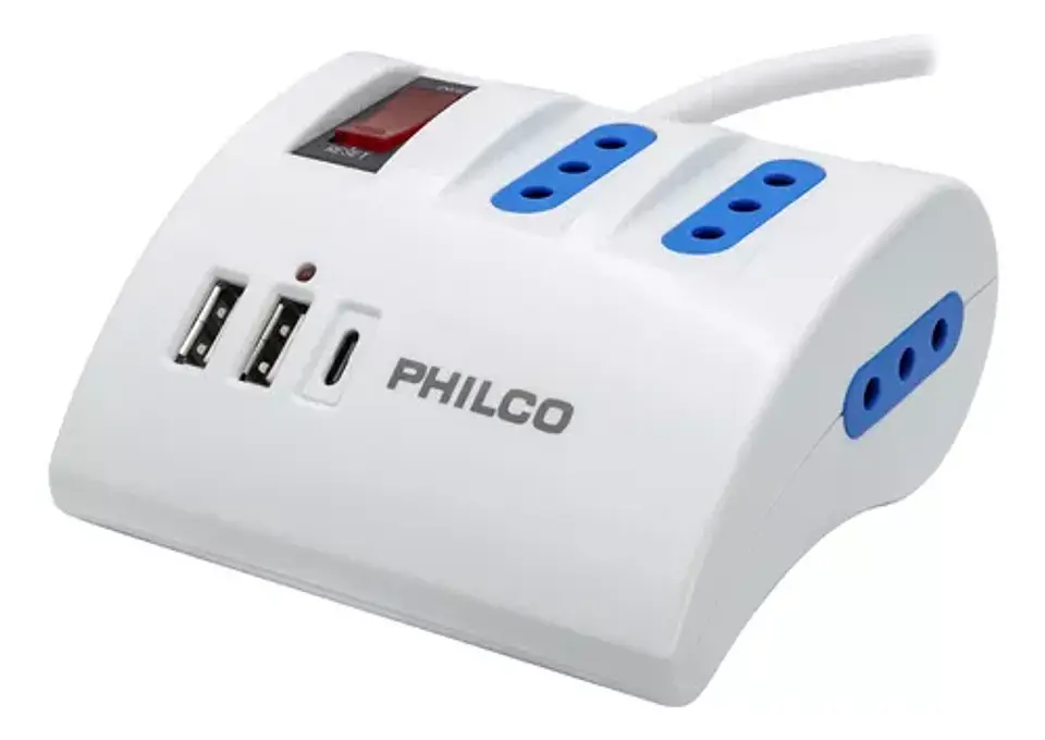 Extension de escritorio 1.5 metros 2USB + 1C + 3T PHILCO  1