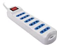 Alargador multiple 6 entradas con switch 5 MTS PHILCO BLANCA  - Miniatura 2