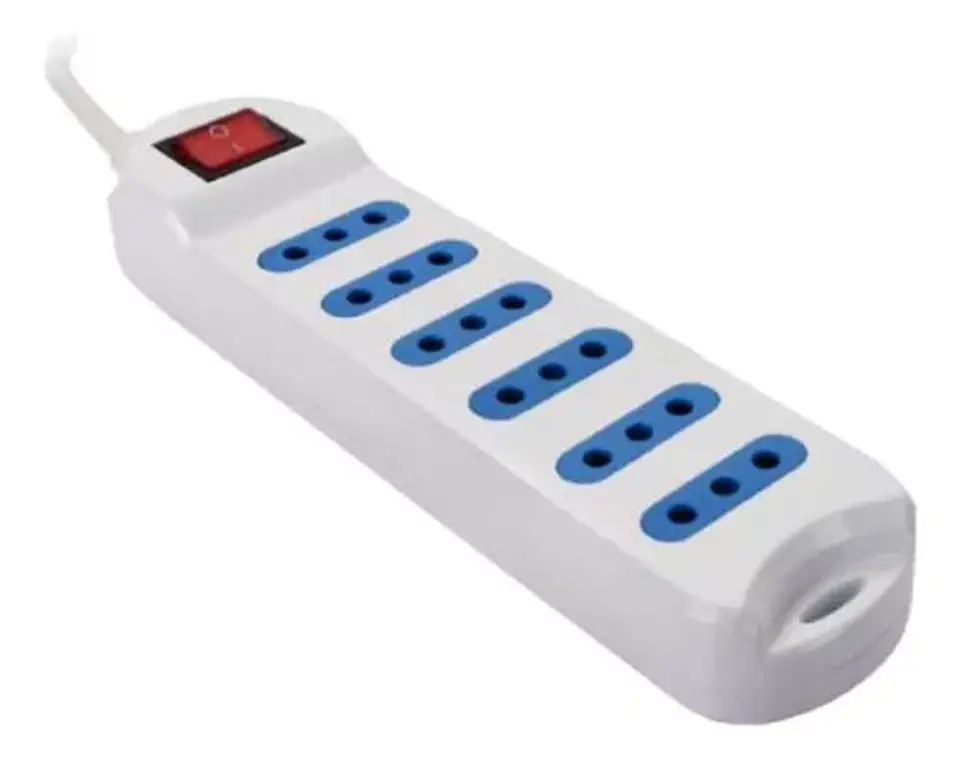Alargador multiple 6 entradas con switch 5 MTS PHILCO BLANCA  2