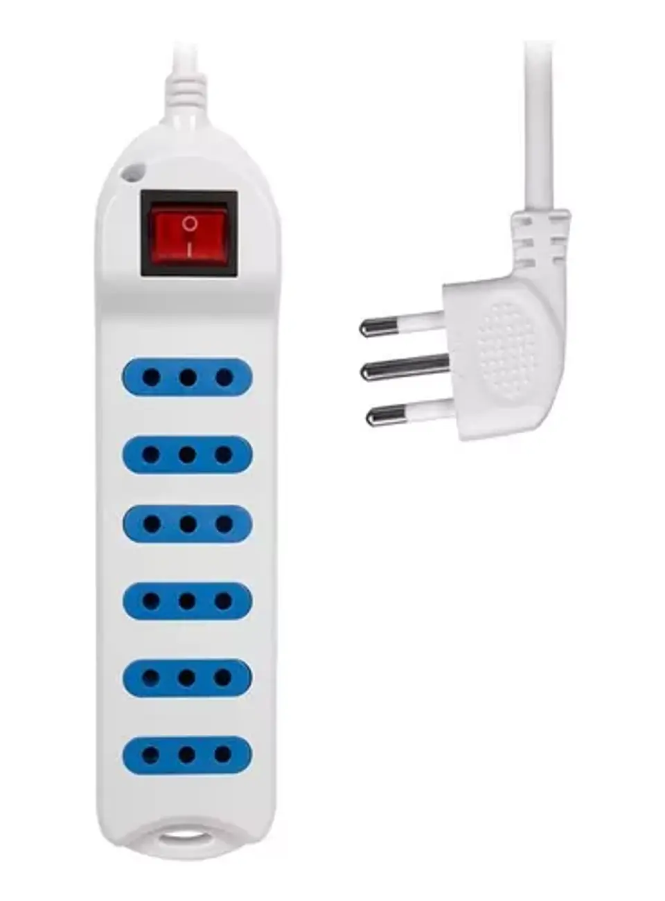 Alargador multiple 6 entradas con switch 5 MTS PHILCO BLANCA  1
