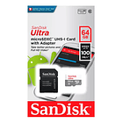 Memoria microSD 80mb/s Sandisk Clase 10 64GB 1