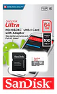Memoria microSD 80mb/s Sandisk Clase 10 64GB - Miniatura 1
