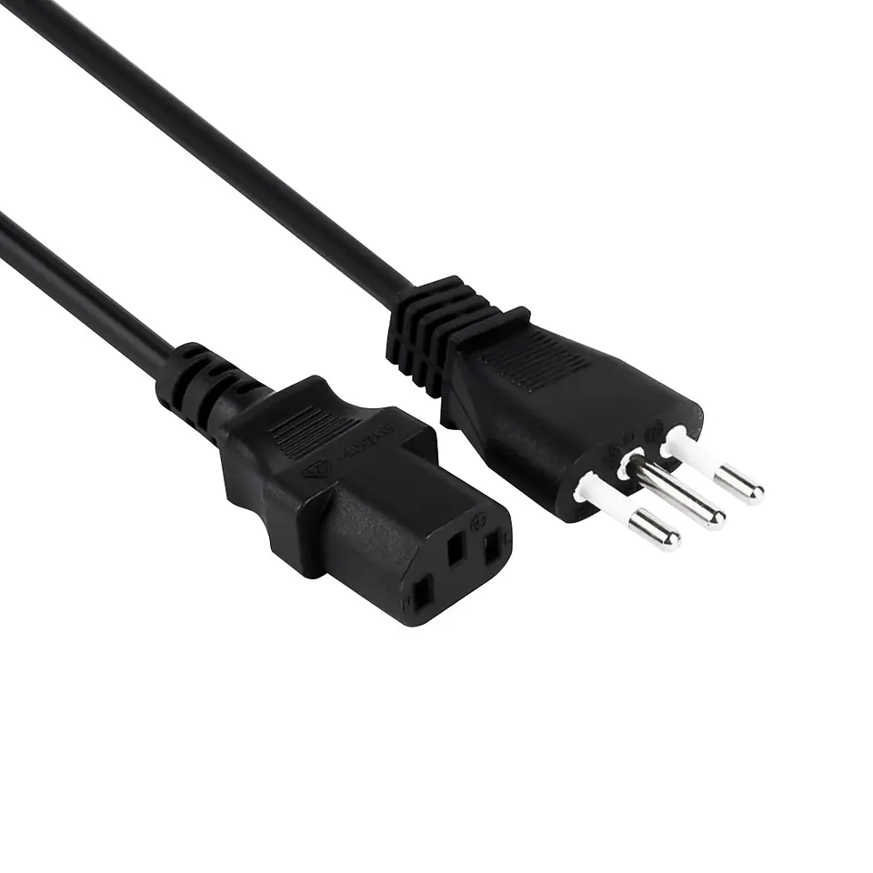 Cable de poder PC 1.8 mts 100% Cobre 3x0.75mm 10amp  1