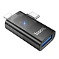 Adaptador HOCO UA36E 2 en 1 Lightning - tipo C macho a USB  - Miniatura 1