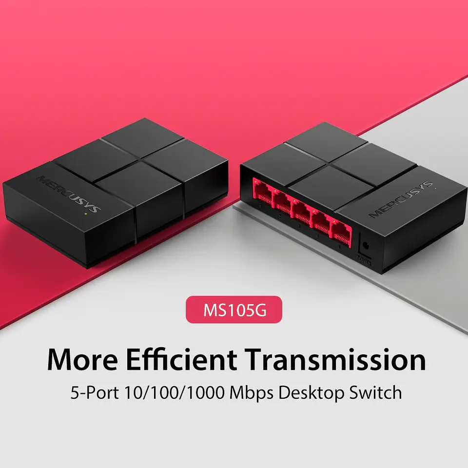 Switch 5 Puertos Gigabit 10/100/1000 Mercusys MS105G 4