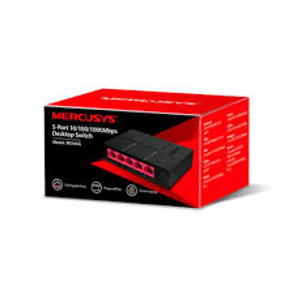 Switch 5 Puertos Gigabit 10/100/1000 Mercusys MS105G 3