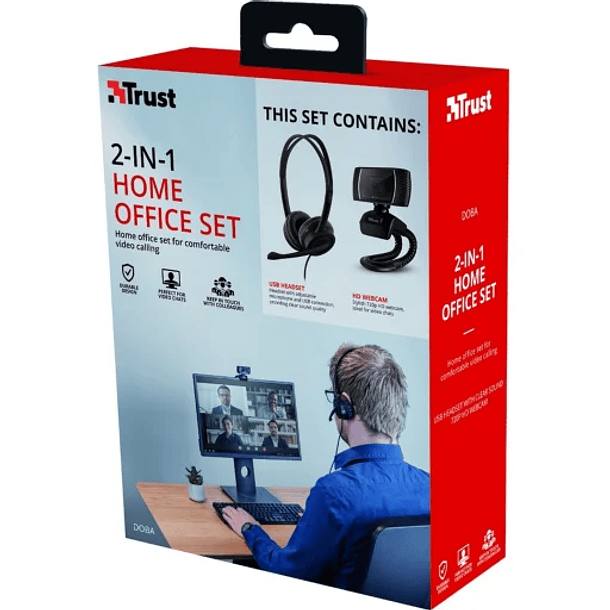 SET de oficina 2 en 1 camara + audifonos TRUST  7