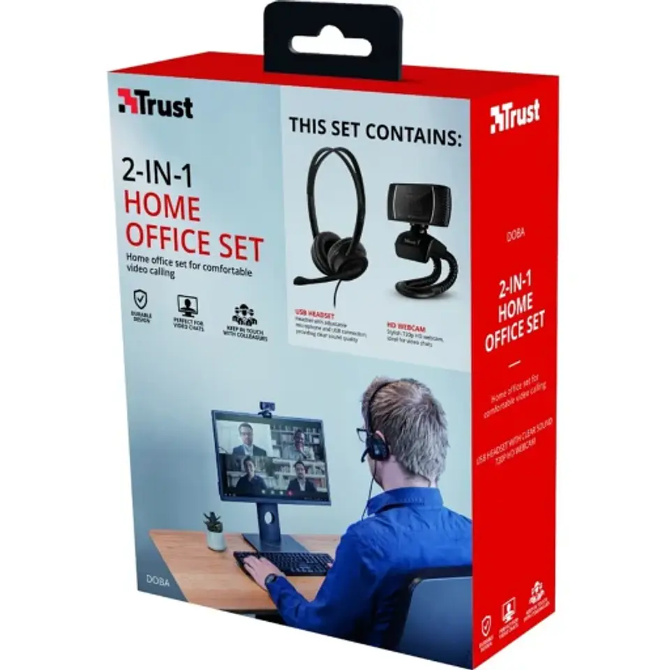 SET de oficina 2 en 1 camara + audifonos TRUST  7