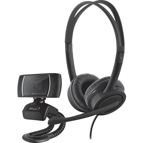 SET de oficina 2 en 1 camara + audifonos TRUST 