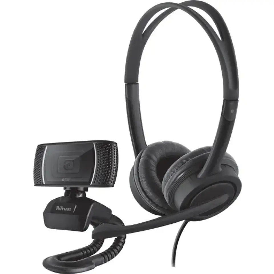 SET de oficina 2 en 1 camara + audifonos TRUST  1