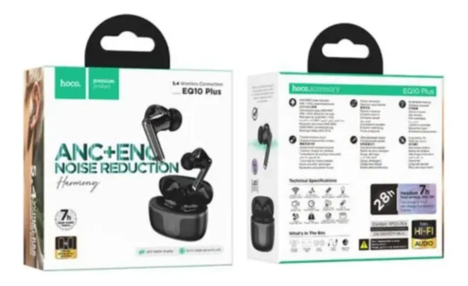 Audífonos Bluetooth Hoco Eq10 Plus In Ear Negro 3