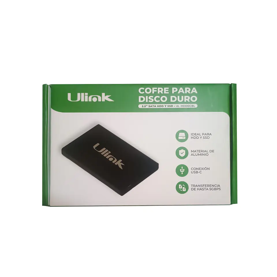 Cofre para disco duro 2,5 SATA HDD/SSD USB-C 3.1 3
