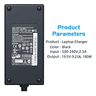 Cargador de notebook DELL 19.5V 9.23A 7.4mm*5.0mm 180W DBLUE  5