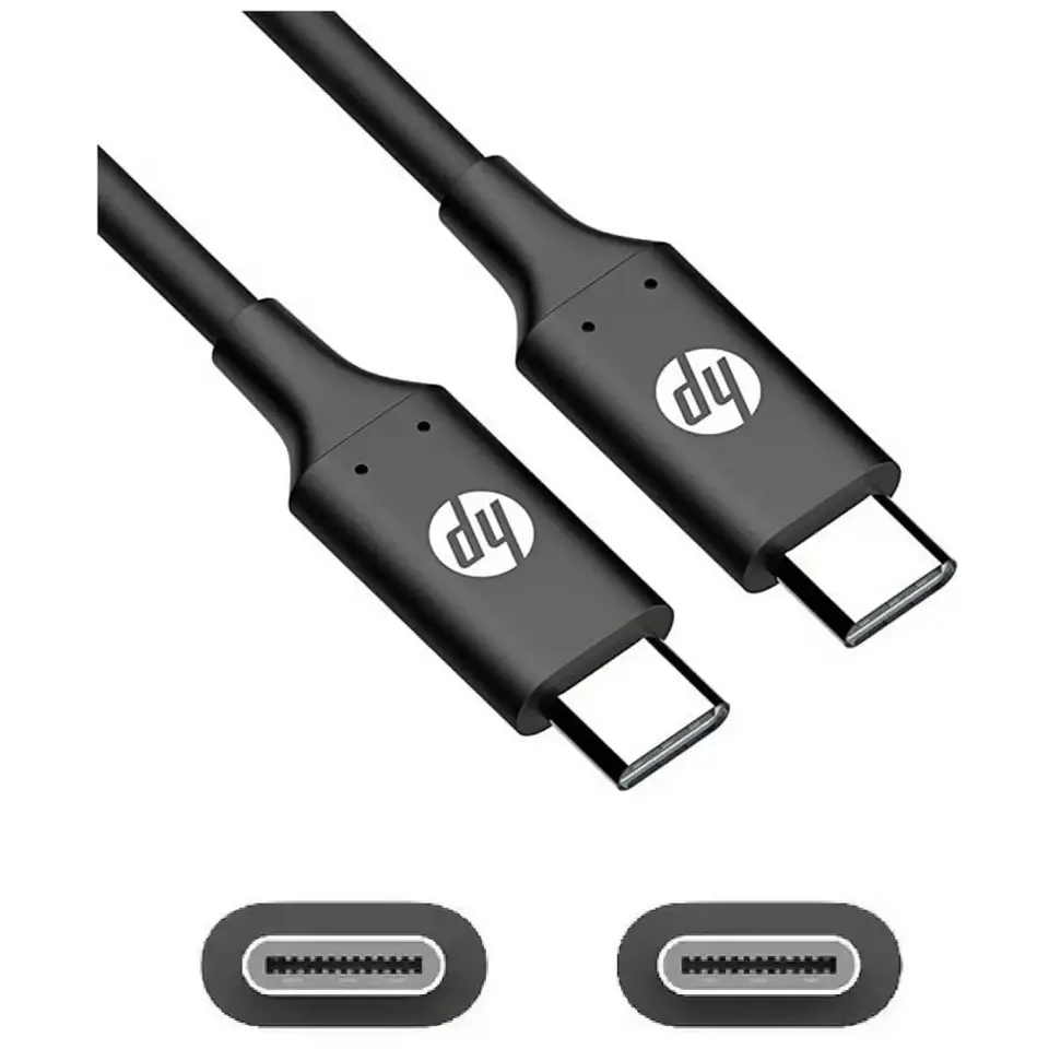 Cable de carga y datos USB-C A USB-C 60W NEGRO 1 MTS HP  3