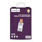 Adaptador portatil TIPO-C A LIGTNING GRIS  2