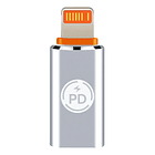 Adaptador portatil TIPO-C A LIGTNING GRIS  3