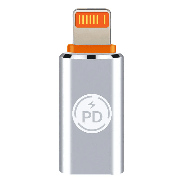 Adaptador portatil TIPO-C A LIGTNING GRIS  3