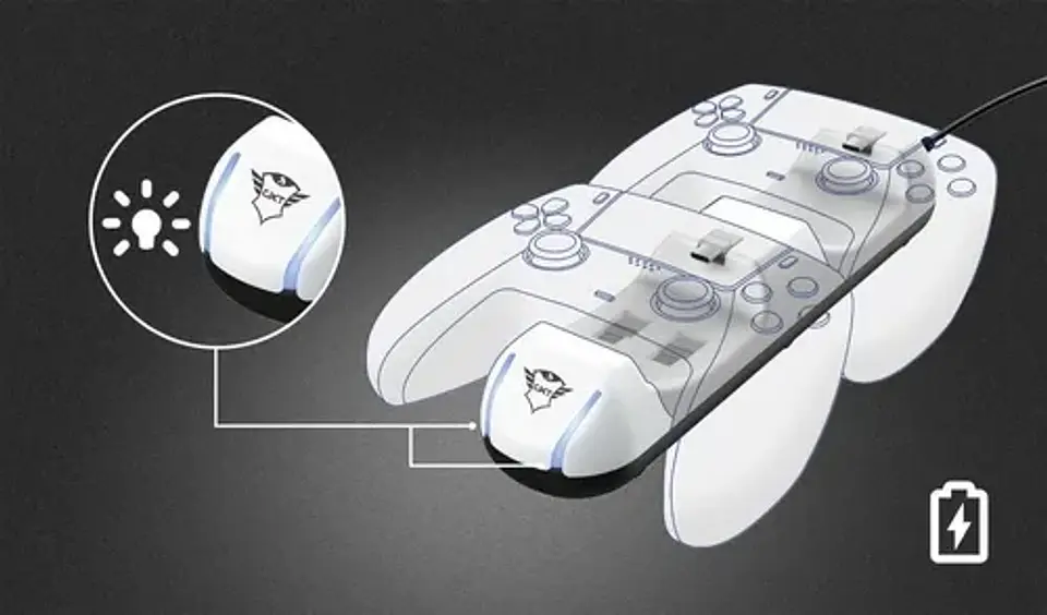 Cargador para mandos PS5 TRUST GXT 251  3