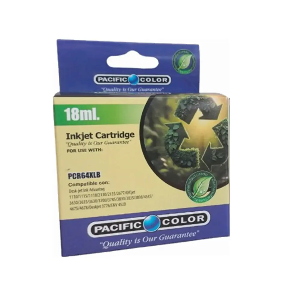 Tinta impresoras HP 664XL 18ML NEGRO pacific color 1