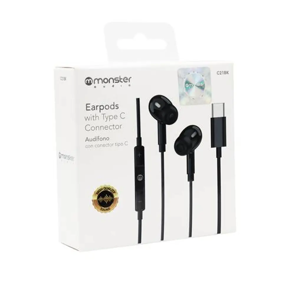 Audifonos manos libres USB-C monster  C21BK  2