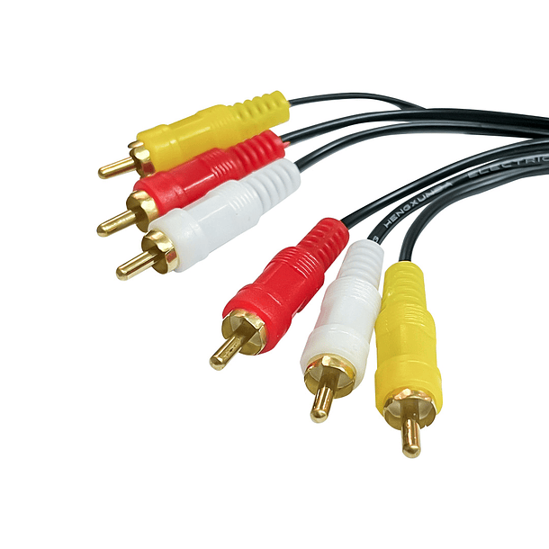 Cable de audio RCA 3 a 3 M-M 1.8 MTS 1