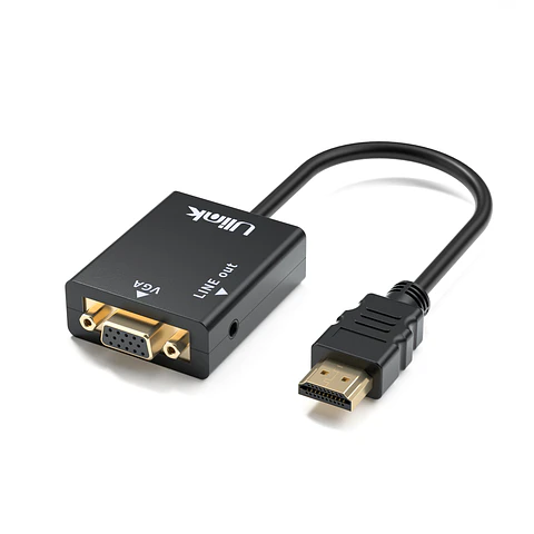 Adaptador de imagen HDMI a VGA + Audio
